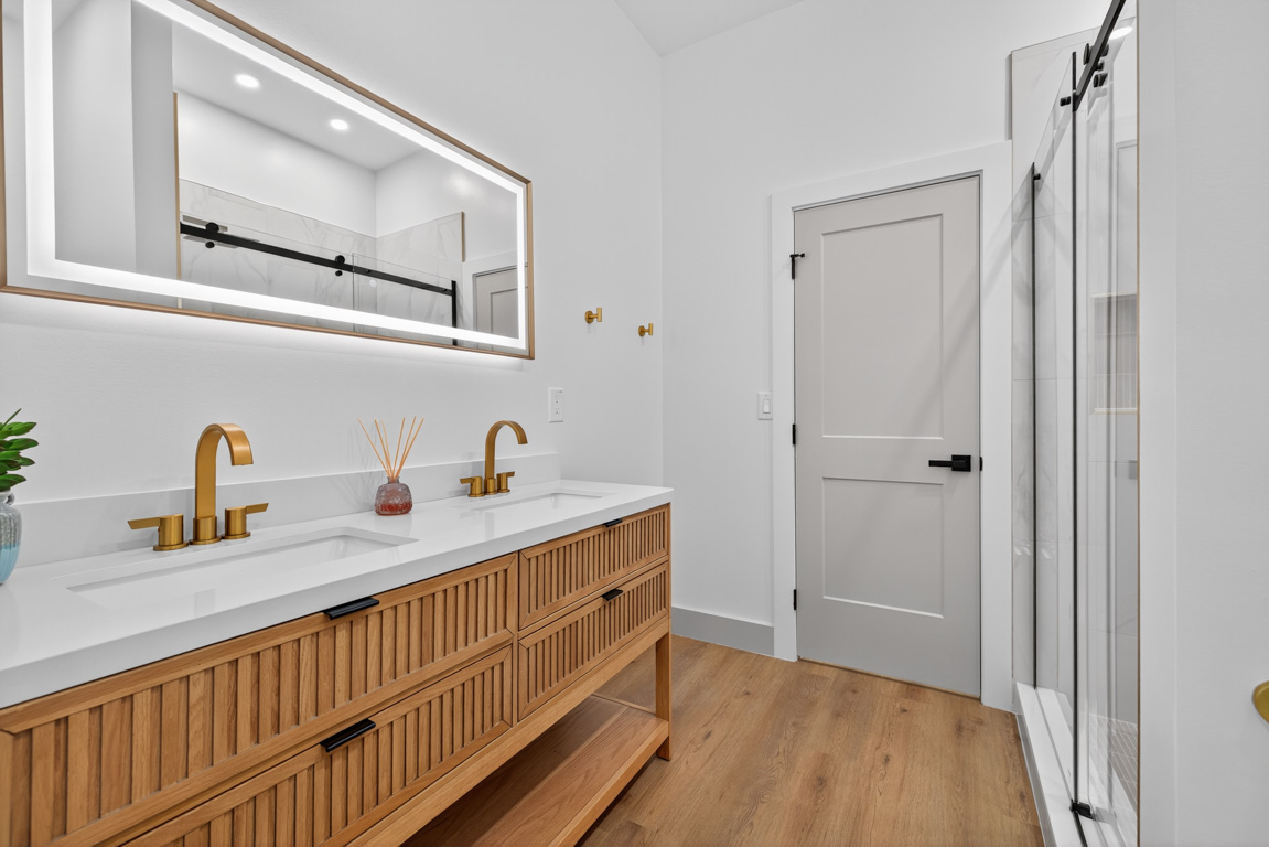 Bathroom vanity remodel in Gwinnett County — modern vanity installation by One For All Services