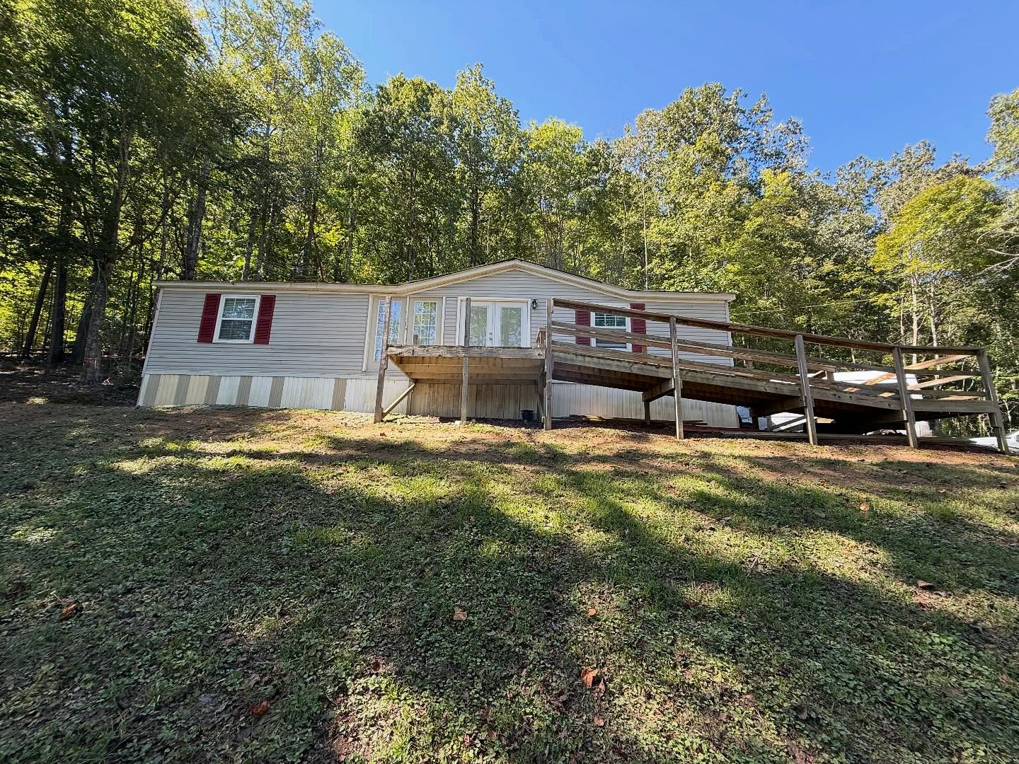 Deck area before construction in Braselton, GA