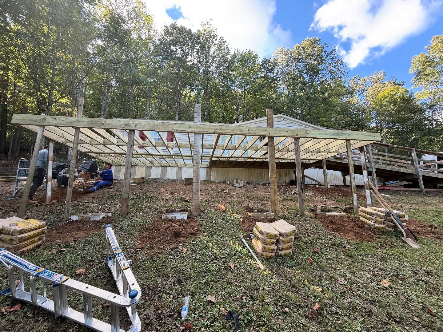 Deck under construction in Hall County, GA