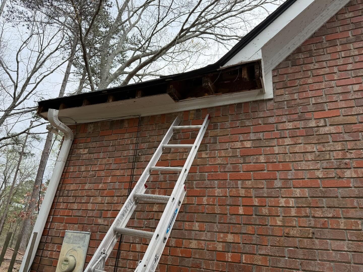 Soffit and fascia replacement on home exterior in Braselton, GA