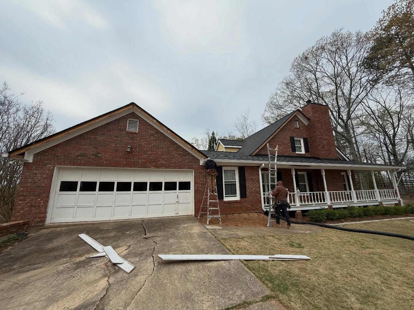 Soffit installation project in Winder, GA